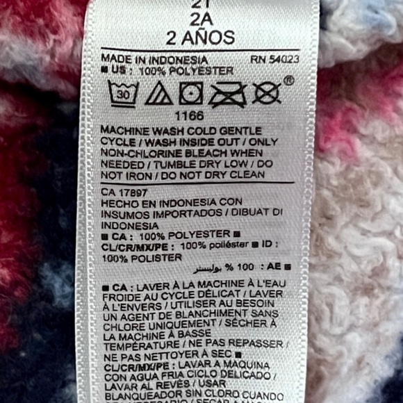 Old Navy Toddler Girls' Multi-Colored Zip Front Hooded Jacket Size 2T - Picture 12 of 12